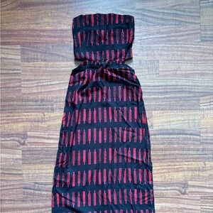 Living Hula Black and Red ‘Ohe Kapala Kids Maxi Dress